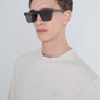 T-SHIRT RELAXED FIT DE PUNTO DE ALGODÓN PURO CON ESTAMPADO MINIMALISTA Y LOGOTIPO EN LA PARTE TRASERA