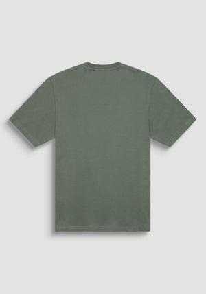T-SHIRT RELAXED FIT DE PUNTO DE ALGODÓN PURO CON ESTAMPADO MINIMALISTA Y LOGOTIPO EN LA PARTE TRASERA