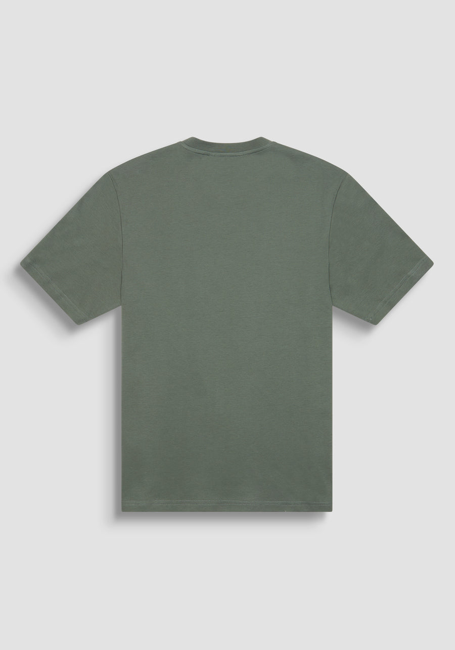 T-SHIRT RELAXED FIT DE PUNTO DE ALGODÓN PURO CON ESTAMPADO MINIMALISTA Y LOGOTIPO EN LA PARTE TRASERA