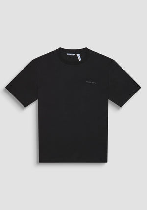 T-SHIRT RELAXED FIT DE PUNTO DE ALGODÓN PURO CON ESTAMPADO MINIMALISTA Y LOGOTIPO EN LA PARTE TRASERA
