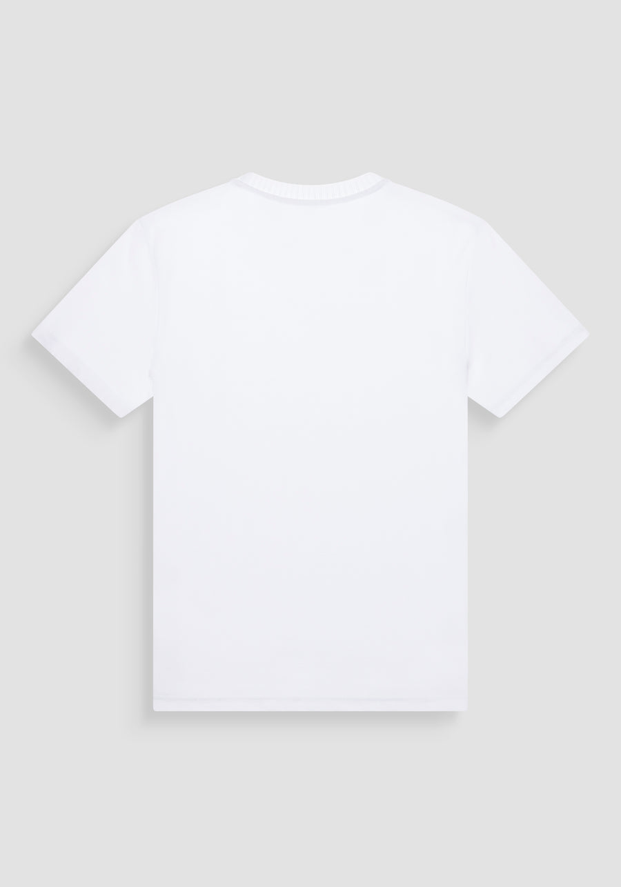 T-SHIRT  RELAXED DE PUNTO DE ALGODÓN CON LOGOTIPO EN RELIEVE TONO SOBRE TONO