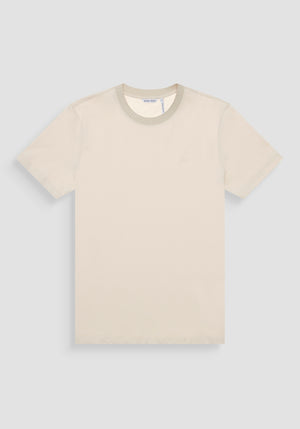T-SHIRT RELAXED DE PUNTO DE ALGODÓN CON LOGOTIPO EN RELIEVE TONO SOBRE TONO
