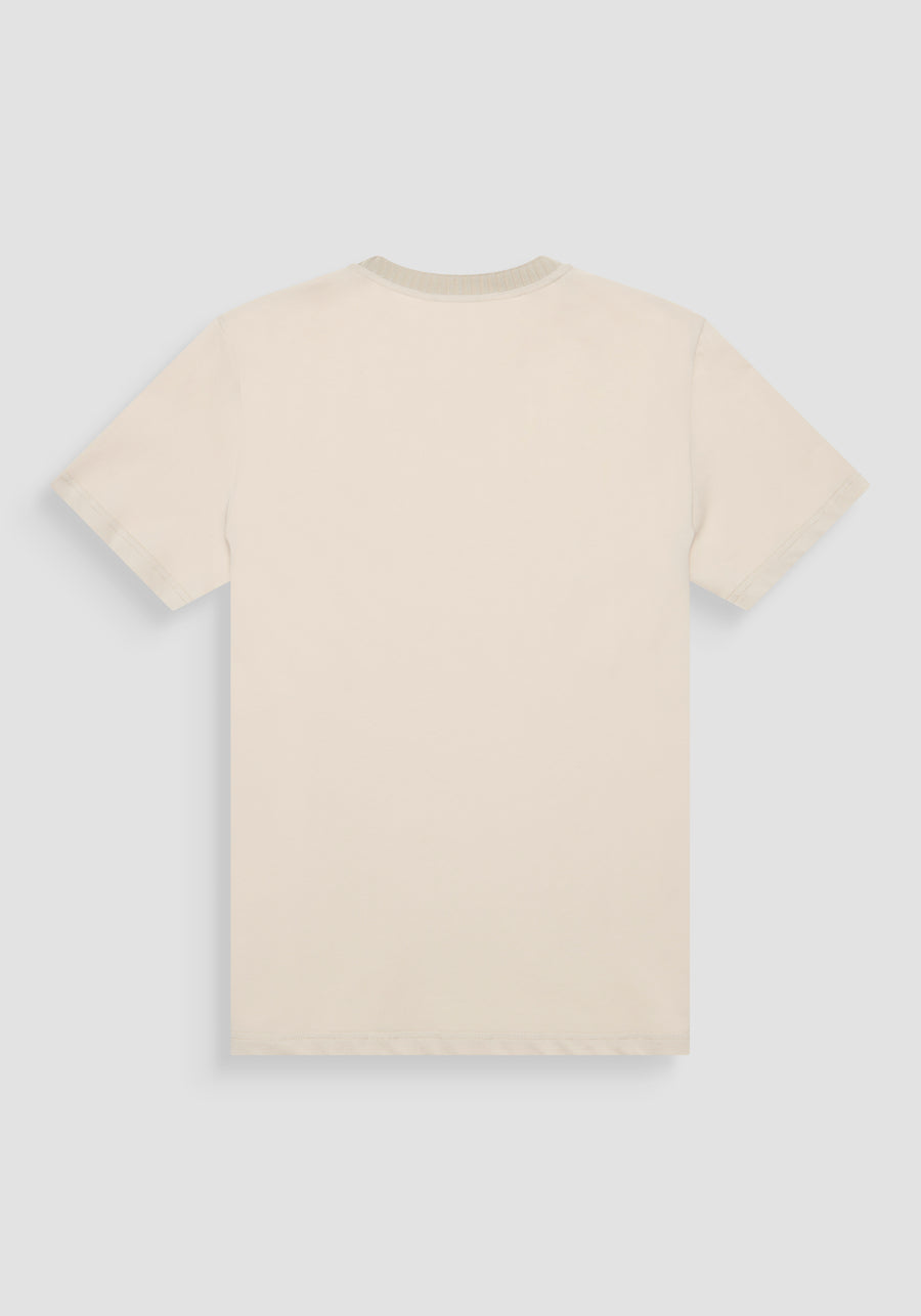 T-SHIRT RELAXED DE PUNTO DE ALGODÓN CON LOGOTIPO EN RELIEVE TONO SOBRE TONO
