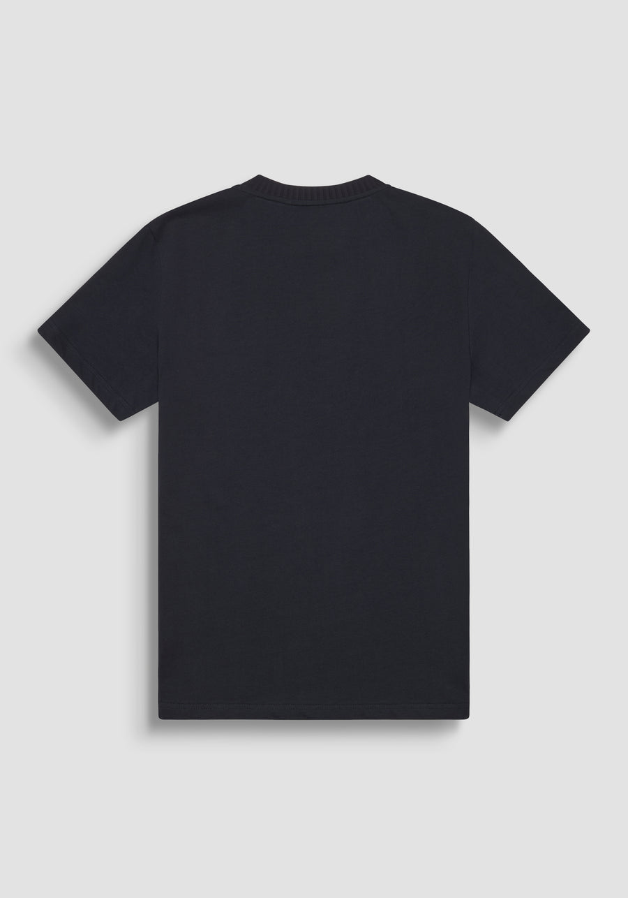 T-SHIRT RELAXED DE PUNTO DE ALGODÓN CON LOGOTIPO EN RELIEVE TONO SOBRE TONO