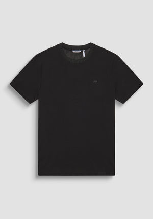 T-SHIRT RELAXED DE PUNTO DE ALGODÓN CON LOGOTIPO EN RELIEVE TONO SOBRE TONO