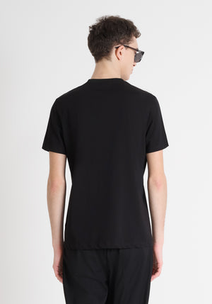 T-SHIRT RELAXED DE PUNTO DE ALGODÓN CON LOGOTIPO EN RELIEVE TONO SOBRE TONO