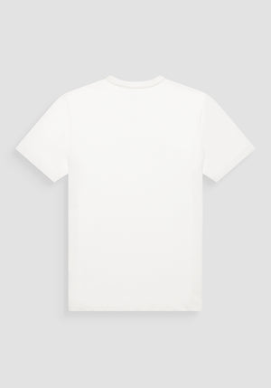 T-SHIRT REGULAR FIT DE PUNTO DE ALGODÓN 100 % CON CUELLO ACANALADO Y MONOGRAMA A JUEGO