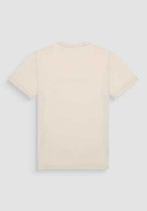 T-SHIRT REGULAR FIT DE PUNTO DE ALGODÓN 100 % CON CUELLO ACANALADO Y MONOGRAMA A JUEGO