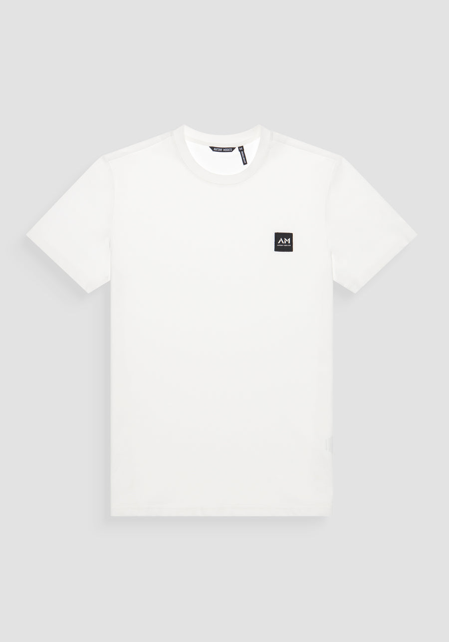 T-SHIRT REGULAR FIT DE PUNTO DE ALGODÓN PURO DE COLOR LISO