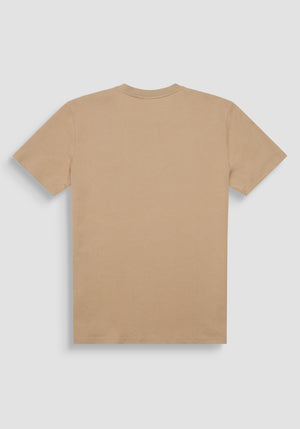 T-SHIRT REGULAR FIT DE PUNTO DE ALGODÓN PURO DE COLOR LISO CON LOGOTIPO EN RELIEVE TONO SOBRE TONO