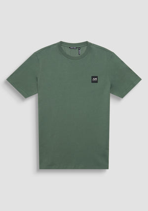 T-SHIRT REGULAR FIT DE PUNTO DE ALGODÓN PURO DE COLOR LISO CON LOGOTIPO EN RELIEVE TONO SOBRE TONO