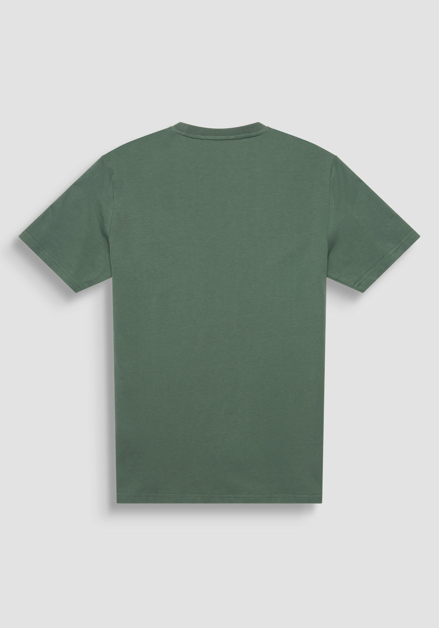 T-SHIRT REGULAR FIT DE PUNTO DE ALGODÓN PURO DE COLOR LISO CON LOGOTIPO EN RELIEVE TONO SOBRE TONO