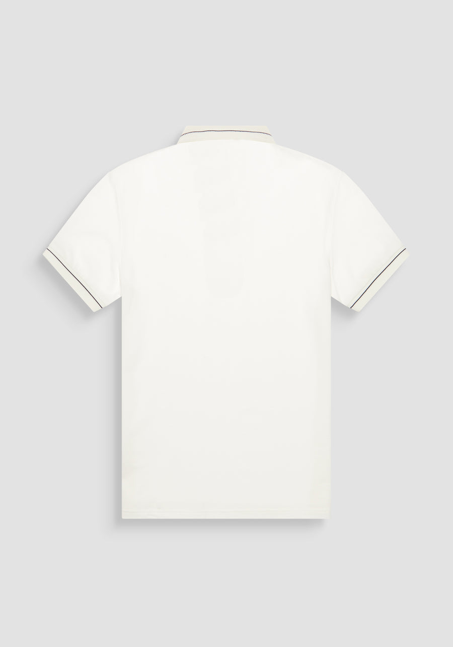 POLO REGULAR FIT DE PUNTO DE ALGODÓN CON PARCHE CON EL LOGOTIPO EN CONTRASTE