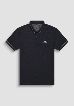 POLO REGULAR FIT DE PUNTO DE ALGODÓN CON PARCHE CON EL LOGOTIPO EN CONTRASTE
