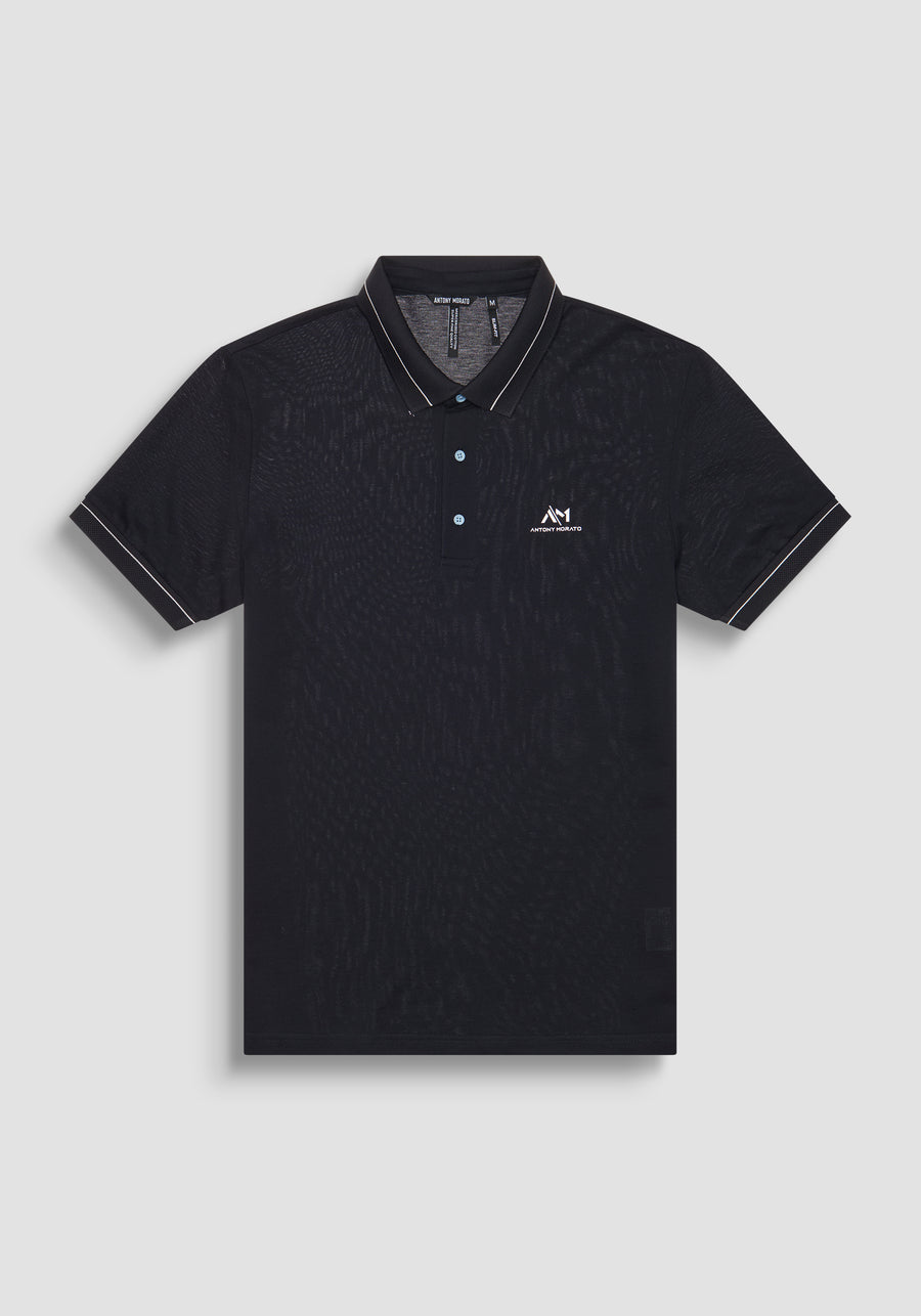 POLO REGULAR FIT DE PUNTO DE ALGODÓN CON PARCHE CON EL LOGOTIPO EN CONTRASTE