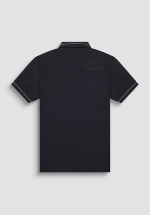 POLO REGULAR FIT DE PUNTO DE ALGODÓN CON PARCHE CON EL LOGOTIPO EN CONTRASTE