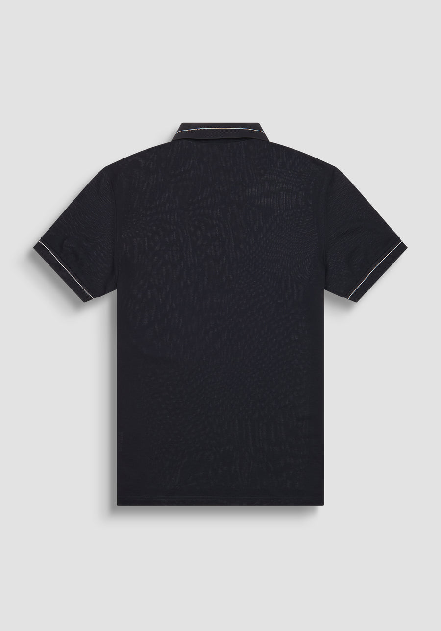 POLO REGULAR FIT DE PUNTO DE ALGODÓN CON PARCHE CON EL LOGOTIPO EN CONTRASTE