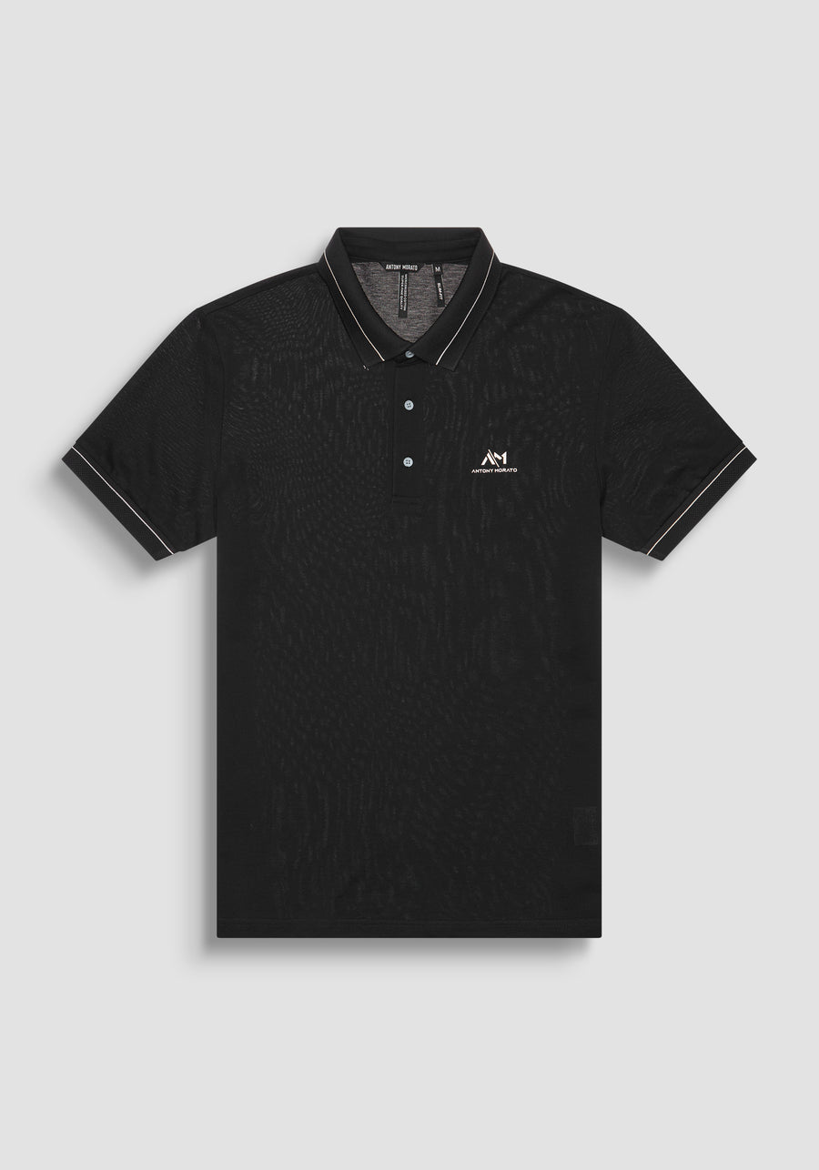 POLO REGULAR FIT DE PUNTO DE ALGODÓN CON PARCHE CON EL LOGOTIPO EN CONTRASTE