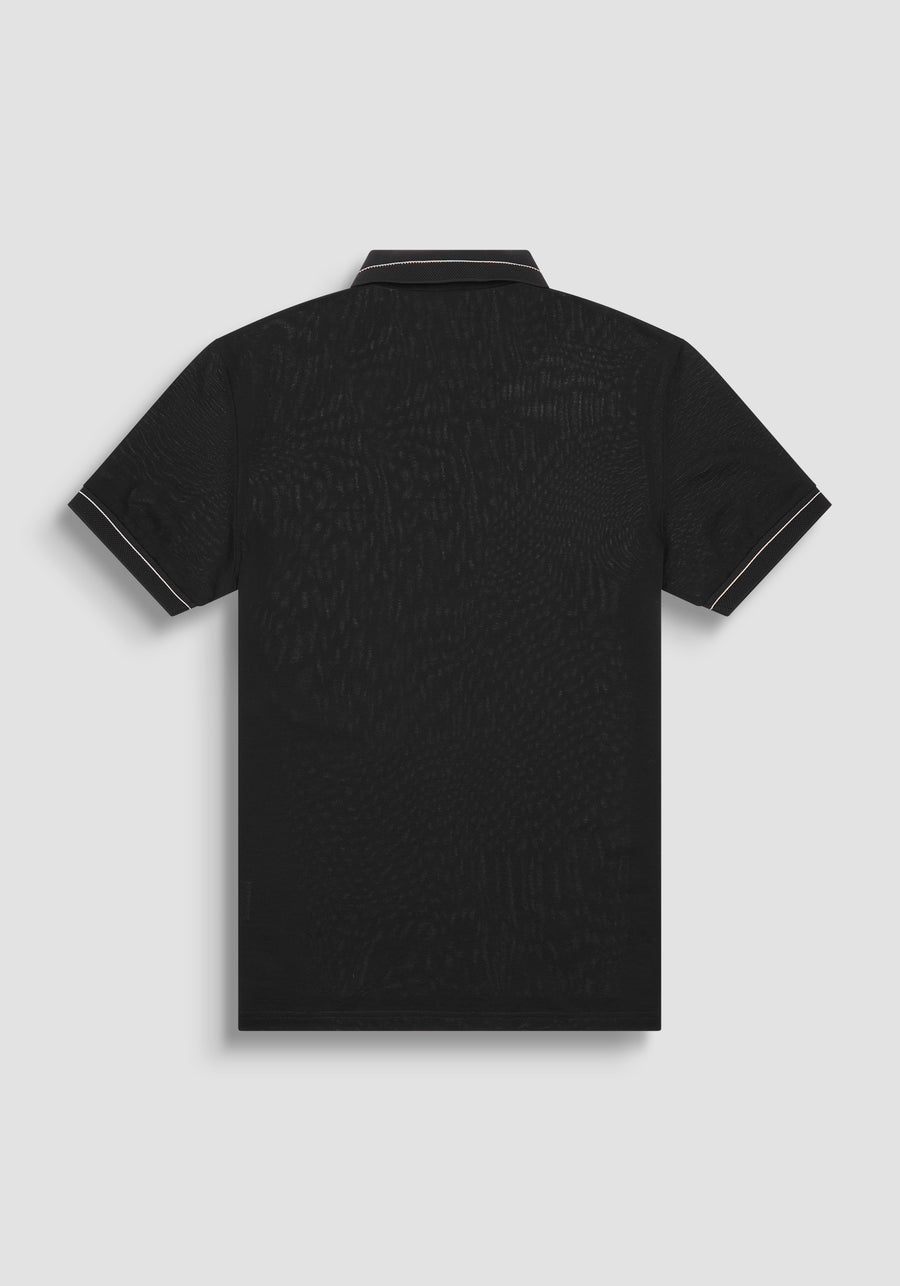 POLO REGULAR FIT DE PUNTO DE ALGODÓN CON PARCHE CON EL LOGOTIPO EN CONTRASTE