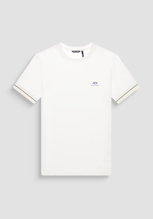 T-SHIRT AJUSTADA DE ALGODÓN JERSEY CON LOGOTIPO IMPRESO EN ESPUMA