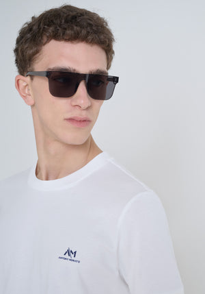 T-SHIRT AJUSTADA DE ALGODÓN JERSEY CON LOGOTIPO IMPRESO EN ESPUMA