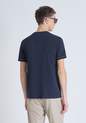 T-SHIRT AJUSTADA DE ALGODÓN JERSEY CON LOGOTIPO IMPRESO EN ESPUMA