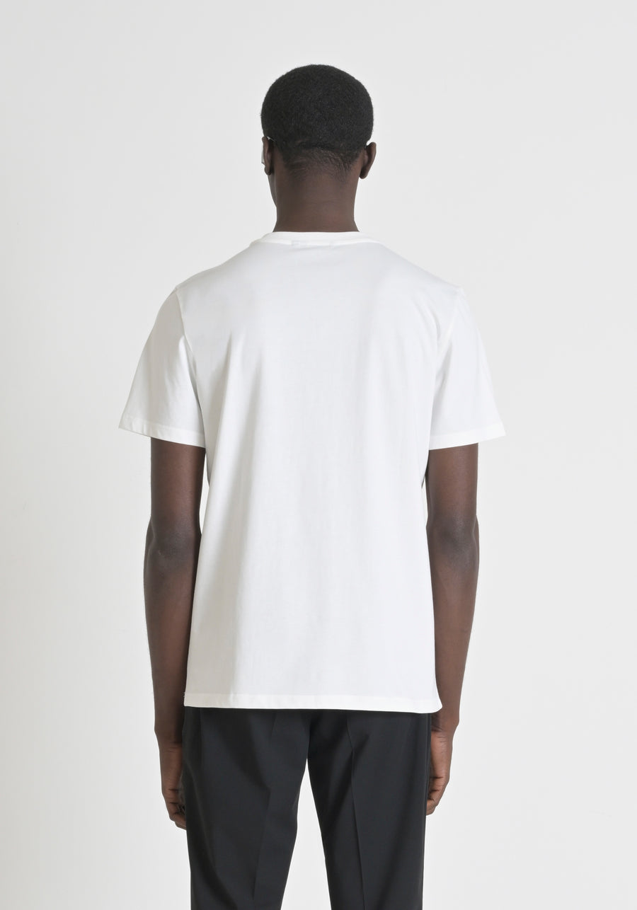 T-SHIRT REGULAR FIT DE PUNTO DE ALGODÓN CON LOGOTIPO