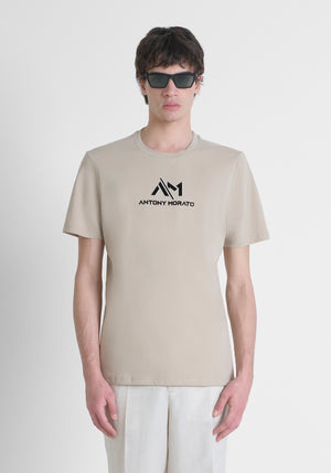 T-SHIRT REGULAR FIT DE JERSEY DE ALGODÓN CON LOGO ESTAMPADO