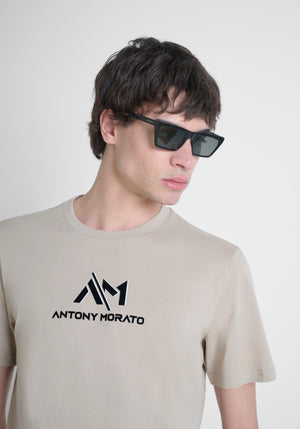 T-SHIRT REGULAR FIT DE JERSEY DE ALGODÓN CON LOGO ESTAMPADO