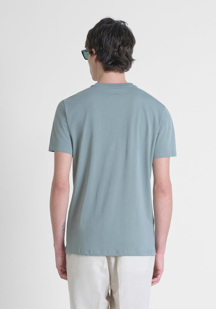 T-SHIRT REGULAR FIT DE JERSEY DE ALGODÓN CON LOGO ESTAMPADO