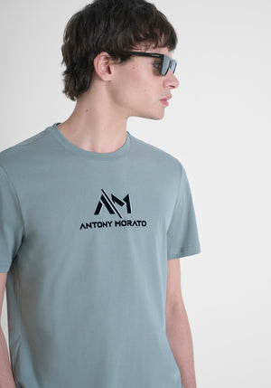 T-SHIRT REGULAR FIT DE JERSEY DE ALGODÓN CON LOGO ESTAMPADO