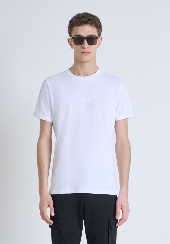 T-SHIRT REGULAR FIT DE ALGODÓN CON LOGOTIPO ESTAMPADO