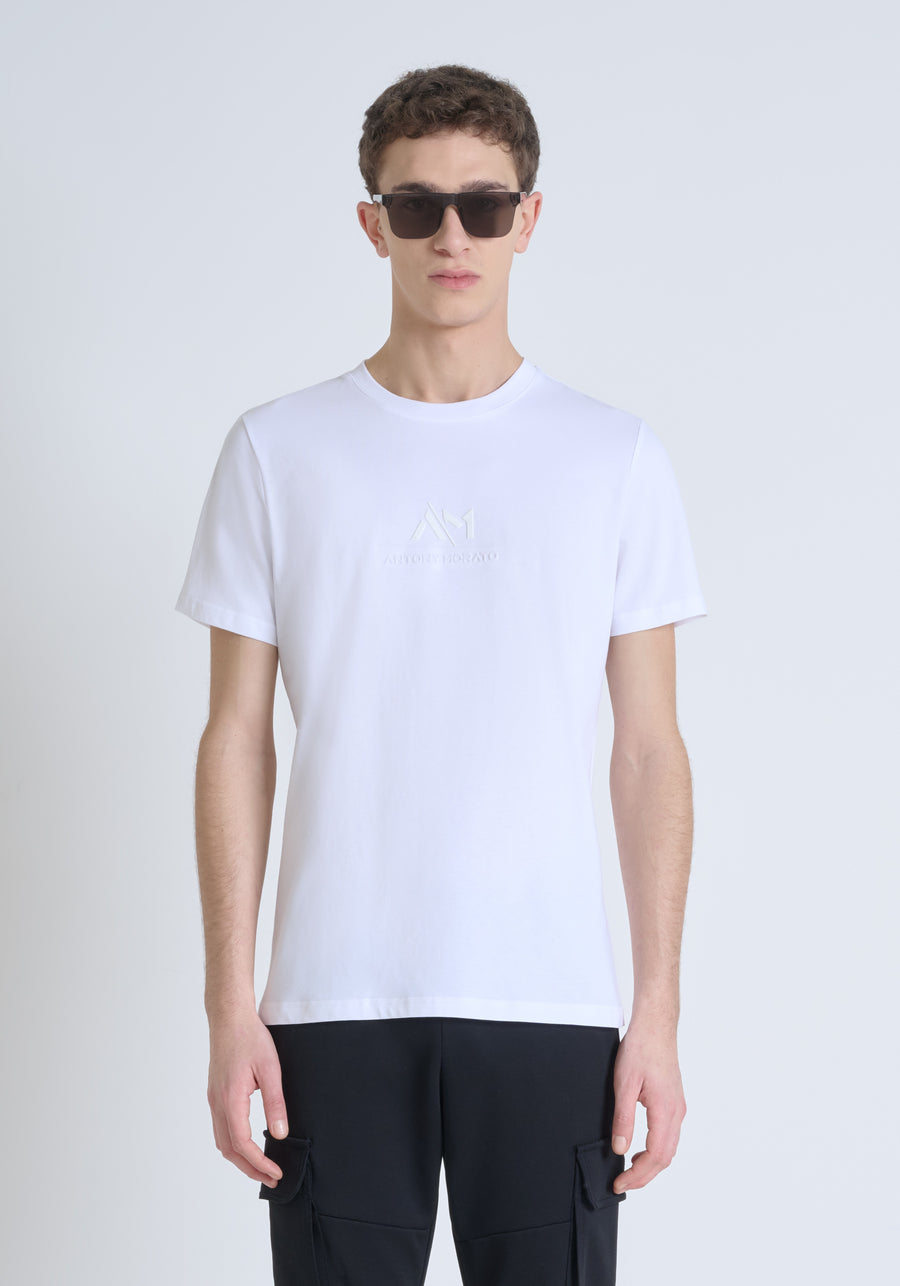 T-SHIRT REGULAR FIT DE ALGODÓN CON LOGOTIPO ESTAMPADO