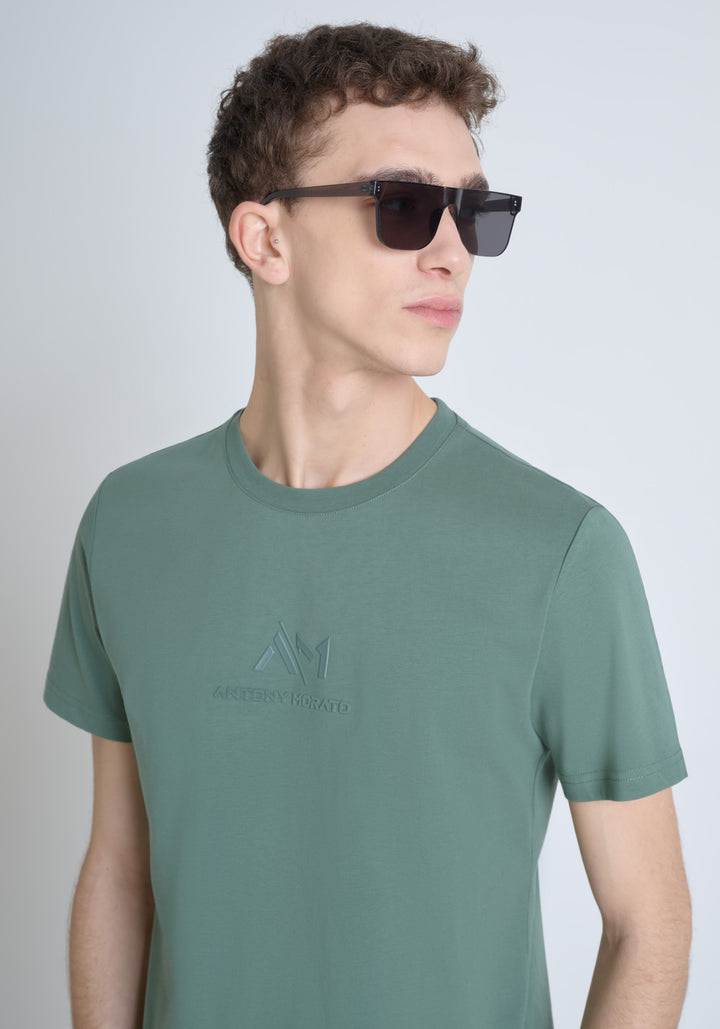 T-SHIRT REGULAR FIT DE ALGODÓN CON LOGOTIPO ESTAMPADO.