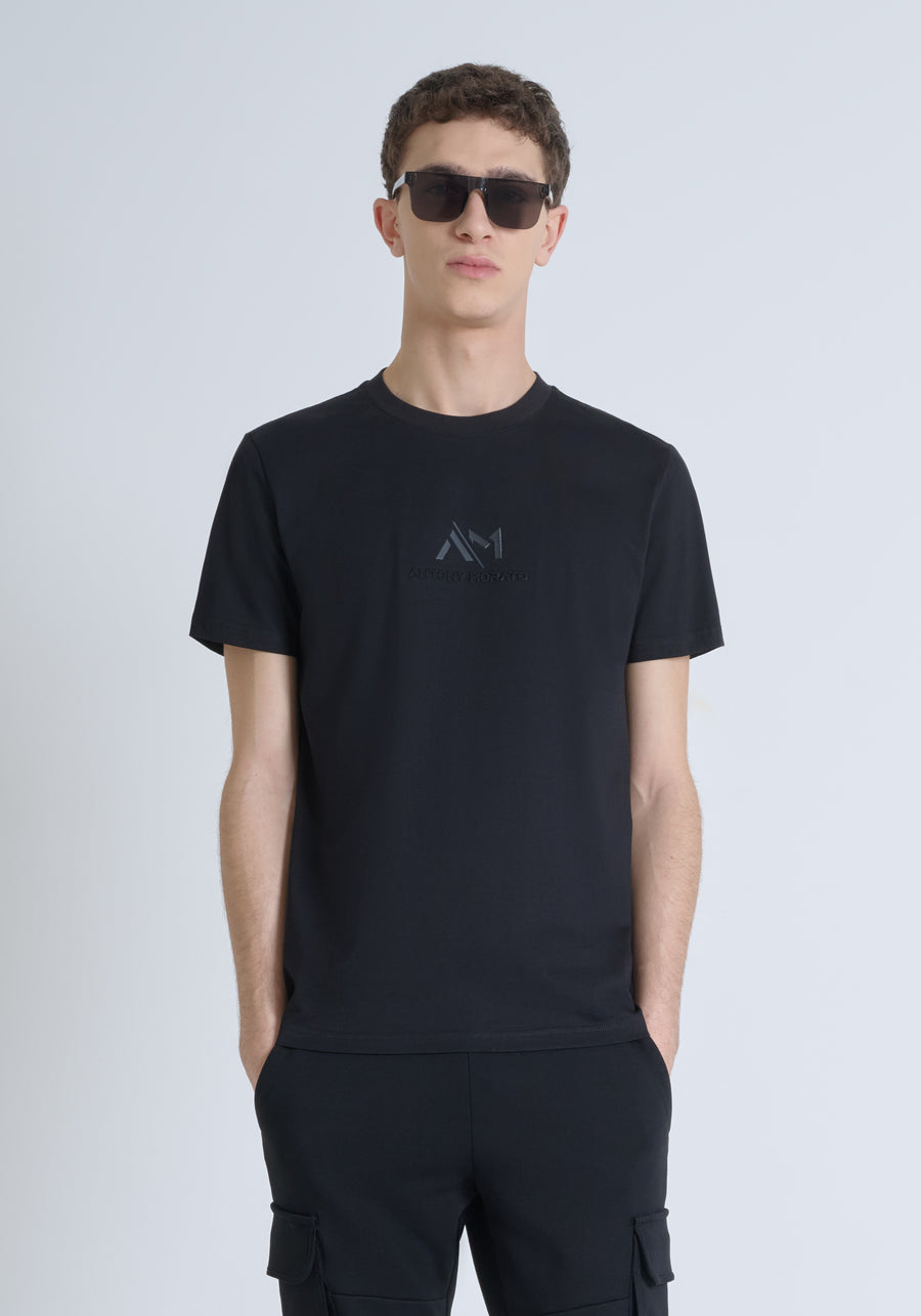 T-SHIRT REGULAR FIT DE ALGODÓN CON LOGOTIPO ESTAMPADO