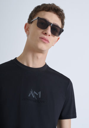T-SHIRT REGULAR FIT DE ALGODÓN CON LOGOTIPO ESTAMPADO