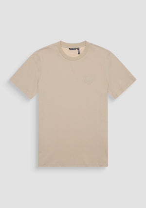 T-SHIRT REGULAR FIT DE PUNTO DE ALGODÓN CON ESTAMPADO DE TIGRE EN RELIEVE