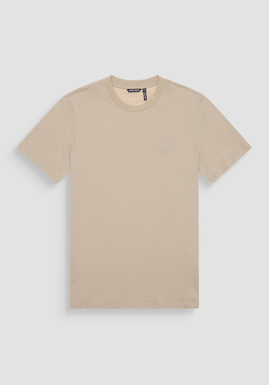 T-SHIRT REGULAR FIT DE PUNTO DE ALGODÓN CON ESTAMPADO DE TIGRE EN RELIEVE