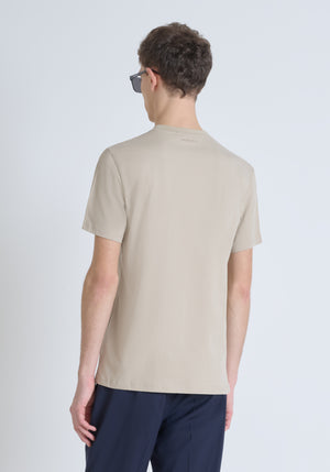 T-SHIRT REGULAR FIT DE PUNTO DE ALGODÓN CON ESTAMPADO DE TIGRE EN RELIEVE