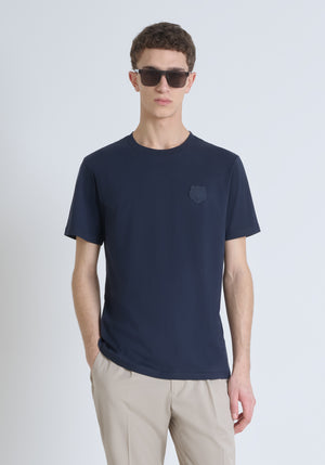 T-SHIRT REGULAR FIT DE PUNTO DE ALGODÓN CON ESTAMPADO DE TIGRE EN RELIEVE
