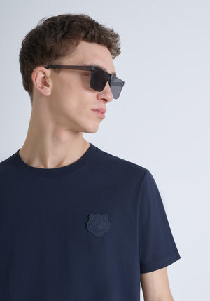T-SHIRT REGULAR FIT DE PUNTO DE ALGODÓN CON ESTAMPADO DE TIGRE EN RELIEVE