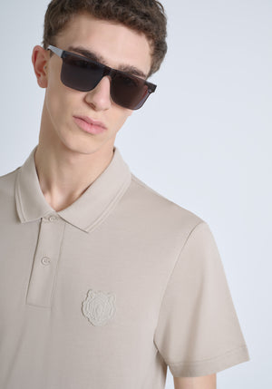 POLO REGULAR FIT DE ALGODÓN CON PARCHE DE TIGRE