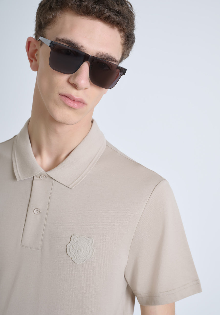 POLO REGULAR FIT DE ALGODÓN CON PARCHE DE TIGRE