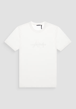 T SHIRT REGULAR FIT DE PUNTO DE ALGODÓN CON LOGOTIPO DE COLOR LISO