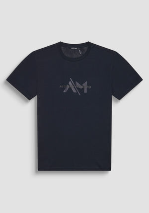 T SHIRT REGULAR FIT DE PUNTO DE ALGODÓN CON LOGOTIPO DE COLOR LISO