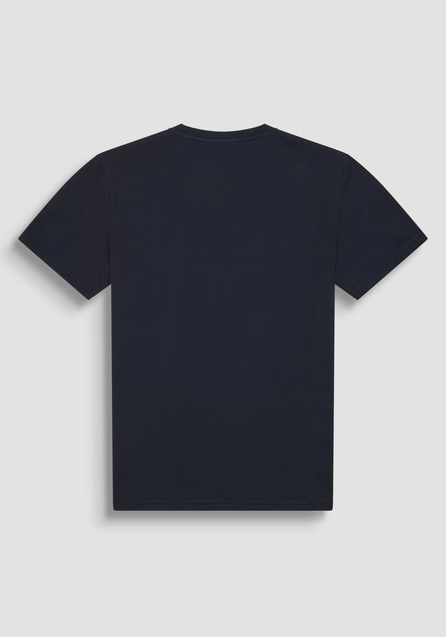 T SHIRT REGULAR FIT DE PUNTO DE ALGODÓN CON LOGOTIPO DE COLOR LISO