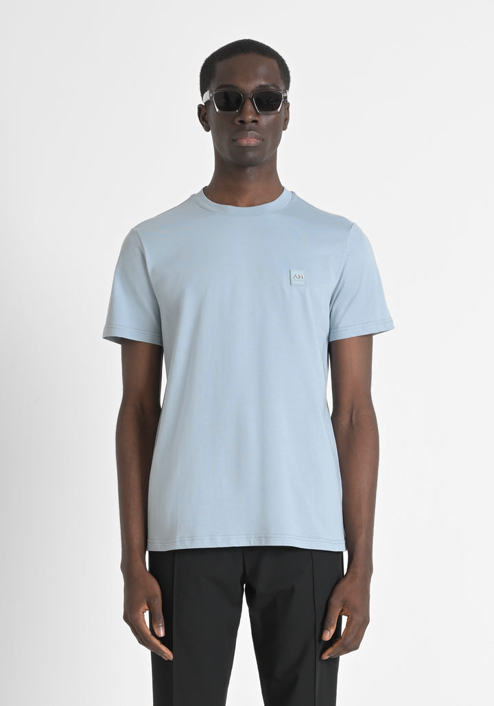 CAMISETA REGULAR FIT DE TEJIDO DE PUNTO DE ALGODÓN CON ESTAMPADO DE GOMA
