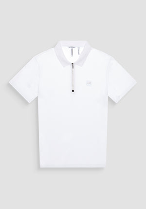 POLO REGULAR FIT DE PUNTO DE ALGODÓN 100 % CON PARCHE COSIDO Y MONOGOTIPO EN CONTRASTE