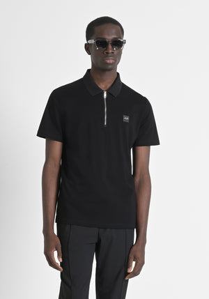 POLO REGULAR FIT DE PUNTO DE ALGODÓN 100 % CON PARCHE COSIDO Y MONOGOTIPO EN CONTRASTE