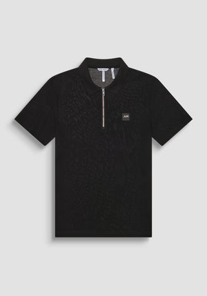 POLO REGULAR FIT DE PUNTO DE ALGODÓN 100 % CON PARCHE COSIDO Y MONOGOTIPO EN CONTRASTE
